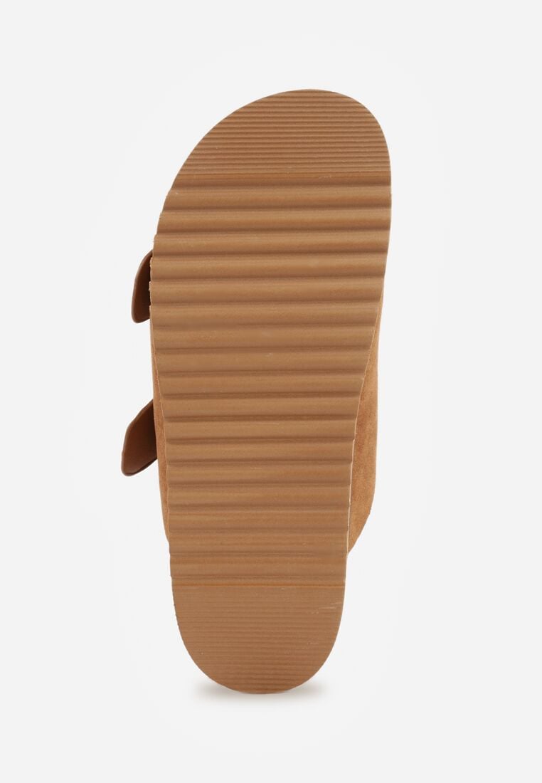 Ciemnobrązowe Klapki VICES Ozdobione Dużymi Klamrami Jenniviane 7