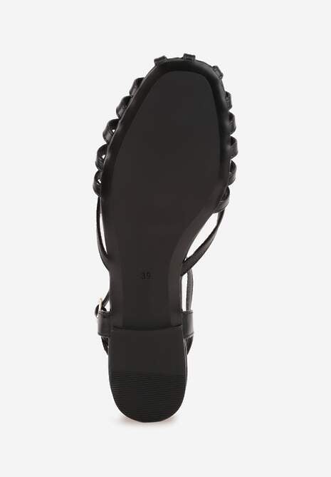 Czarne Sandały VICES Ozdobione Cienkimi Paskami Calodora 7