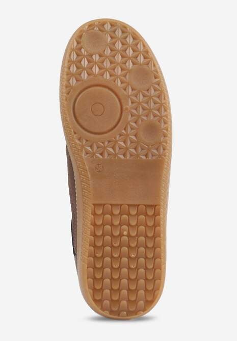 Brązowe Sneakersy VICES w Stylu Kultowych Tenisówek z Łączonych Materiałów Azivina 7