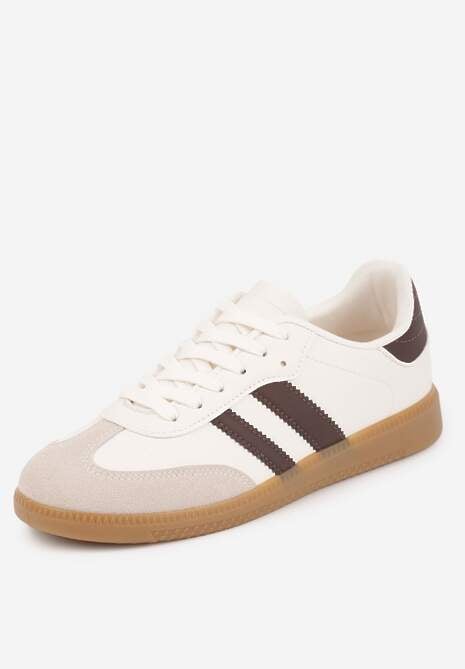 Beżowo-Brązowe Sneakersy VICES o Fasonie Klasycznych Tenisówek Azimina 5