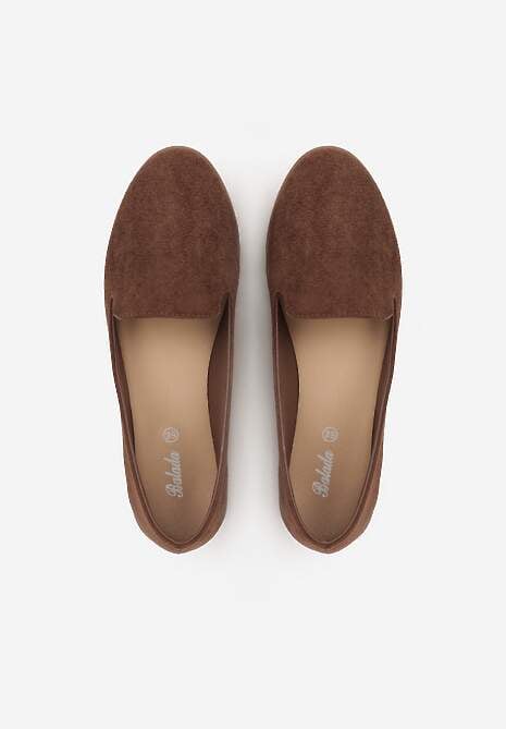 Brązowe Balerinki Typu Mokasyny Ravinda 6
