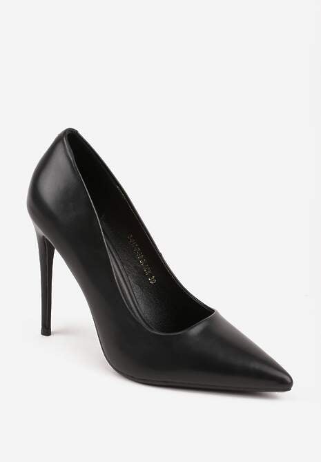 Czarne Gładkie Szpilki VICES w Klasycznym Stylu Temilis 5