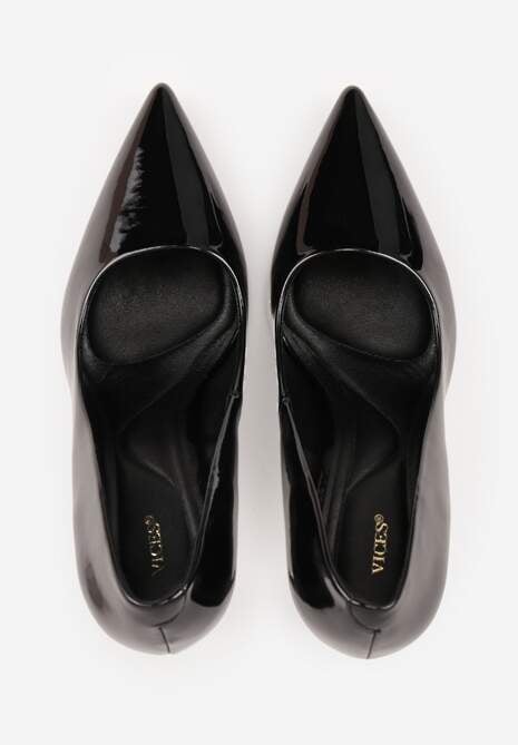 Czarne Lakierowane Szpilki VICES o Klasycznym Fasonie Corsinia 6