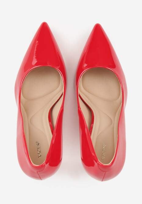 Czerwone Lakierowane Szpilki VICES o Klasycznym Fasonie Corsinia 6