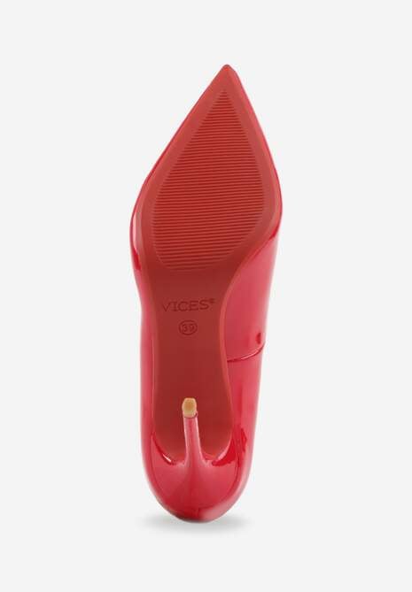 Czerwone Lakierowane Szpilki VICES o Klasycznym Fasonie Corsinia 7