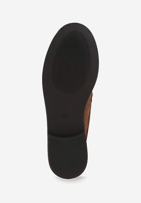 Ciemnobrązowe Mokasyny VICES z Wkładką ze Skóry Naturalnej i Przeszyciami Astanie 7