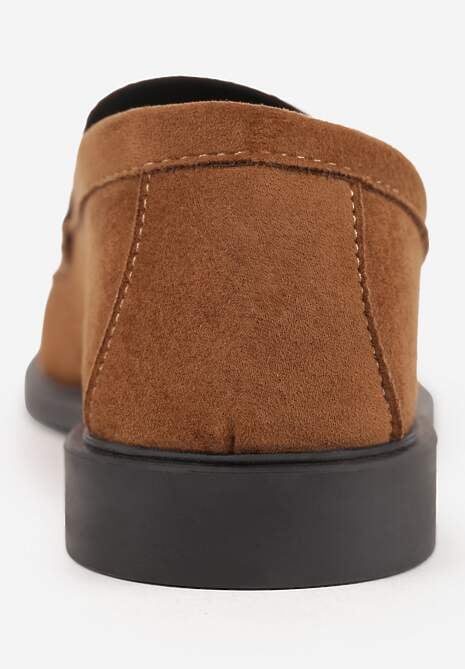Brązowe Mokasyny VICES z Wkładką ze Skóry Naturalnej i Przeszyciami Astanie 5