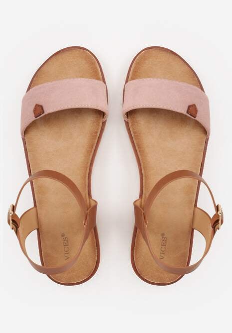 Różowe Sandały VICES w Stylu Basic z Paskiem z Klamerką Loretha 6