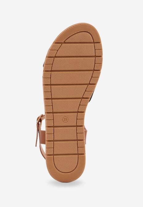 Czarne Płaskie Sandały VICES z Cholewką ze Skrzyżowanymi Paskami Emelika 7