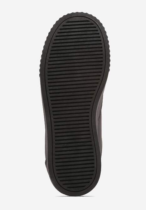 Czarne Sneakersy na Tłoczonej Platformie Zeaninia 7