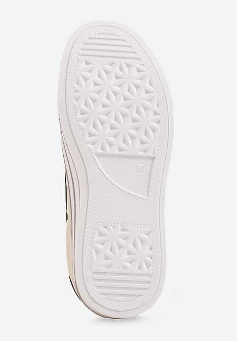 Beżowe Trampki o Klasycznym Fasonie na Platformie Opheme 7