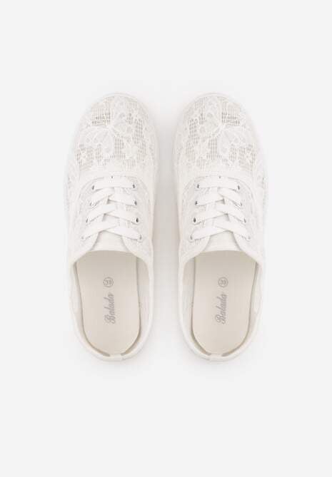 Białe Koronkowe Tenisówki Taralita 6