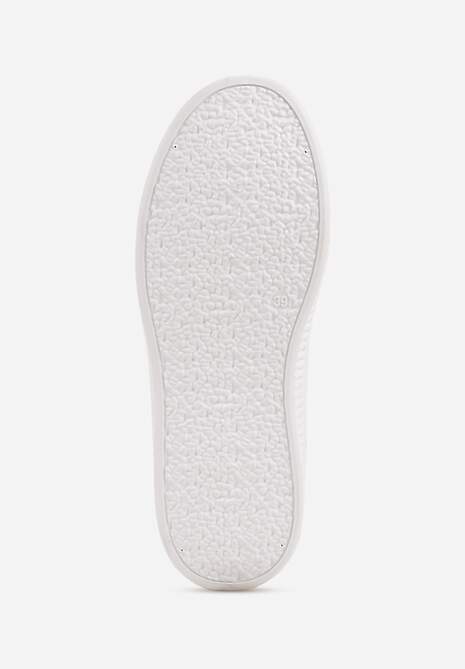 Białe Klasyczne Trampki na Żłobionej Podeszwie Levanatia 7