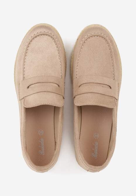 Ciemnobeżowe Mokasyny z Plecionką w Stylu Boho Galenatea 6