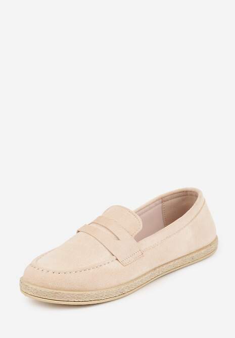 Beżowe Mokasyny z Plecionką w Stylu Boho Galenatea 5