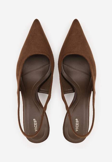 Ciemnobrązowe Czółenka Slingback VICES na Kaczuszce Anatera 6
