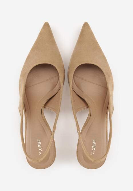 Ciemnobeżowe Czółenka Slingback VICES na Kaczuszce Anatera 6