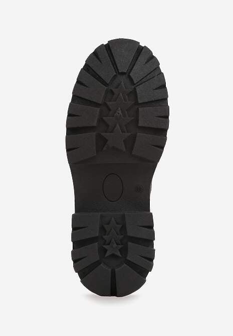 Czarno-Czerwone Eleganckie Półbuty Oksfordki VICES ze Sznurowaniem i Platformą Anatala 7