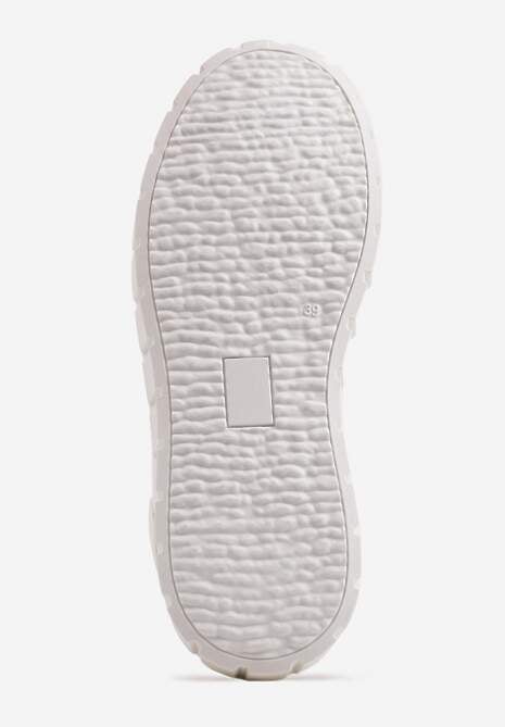 Białe Sneakersy VICES na Platformie w Stylu Chunky z Perforacją Hypsyllis 7