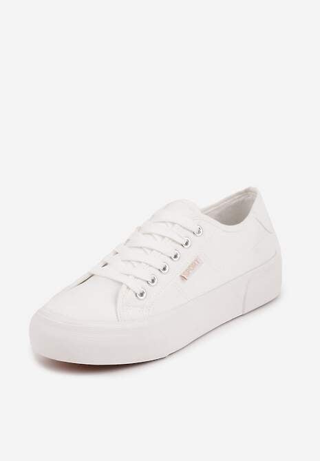 Białe Trampki VICES z Napisem Rioselle 5