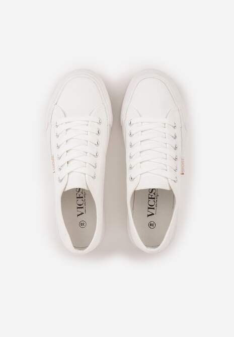 Białe Trampki VICES z Napisem Rioselle 6