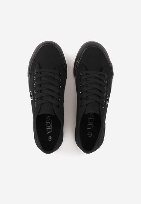 Czarne Trampki VICES z Napisem Rioselle 6