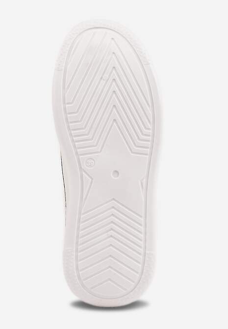 Białe Trampki VICES na Platformie z Ozdobnym Paskiem Wokół Podeszwy Rionira 7