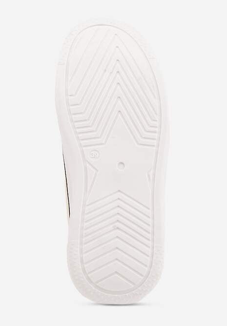 Beżowe Trampki VICES na Platformie z Ozdobnym Paskiem Wokół Podeszwy Rionira 7