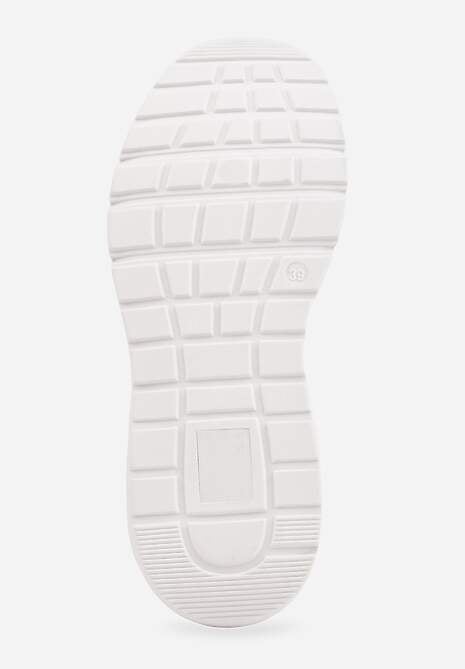 Białe Sneakersy na Platformie z Transparentną Wstawką przy Podeszwie Riovira 7