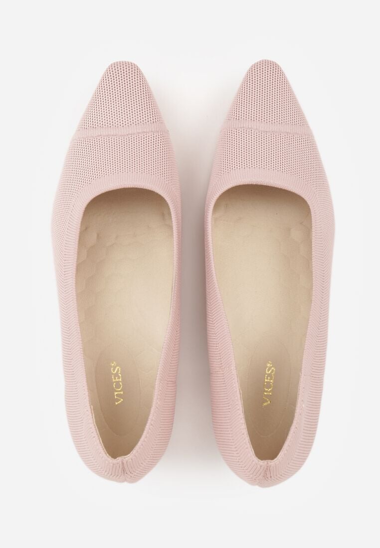 Różowe Strukturalne Czółenka VICES na Słupkowym Obcasie Abathise 6