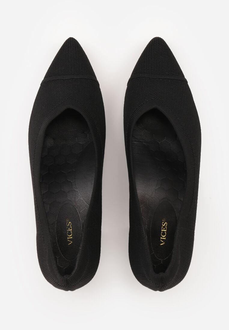 Czarne Czółenka VICES na Geometrycznym Słupku Daphilane 6