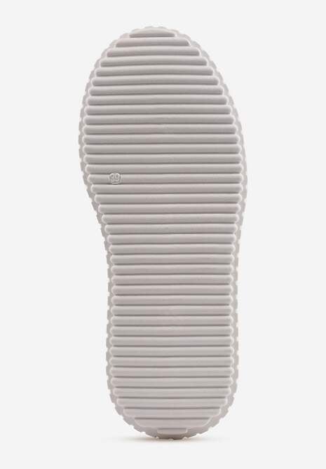 Białe Chunky Sneakersy VICES z Aplikacją na Platformie ze Żłobieniami Ilunatesa 7