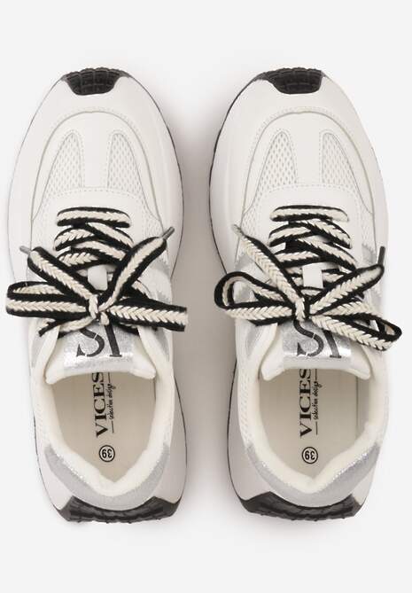 Białe Streetwearowe Sneakersy Chunky VICES na Platformie Ilnatea 6