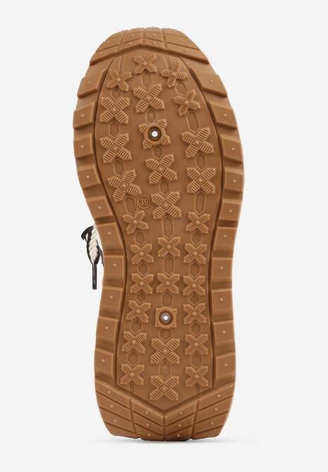 Złote Streetwearowe Sneakersy Chunky VICES na Platformie Ilnatea 7