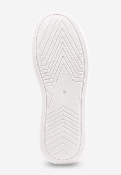 Białe Chunky Sneakersy VICES na Platformie z Ozdobą w Kształcie Gwiazdki Anatale 7