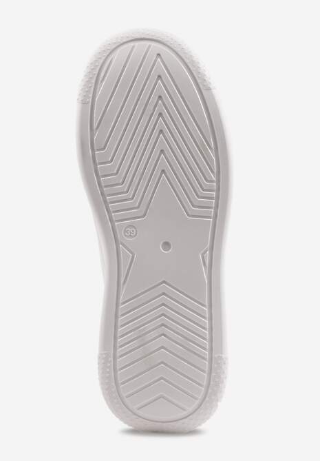 Białe Sneakersy VICES Ozdobione Gwiazdą i Błyszczącą Wstawką Oranatta 7
