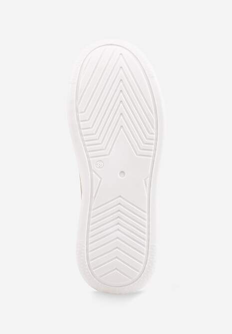 Złote Sneakersy VICES Ozdobione Gwiazdą i Błyszczącą Wstawką Oranatta 7