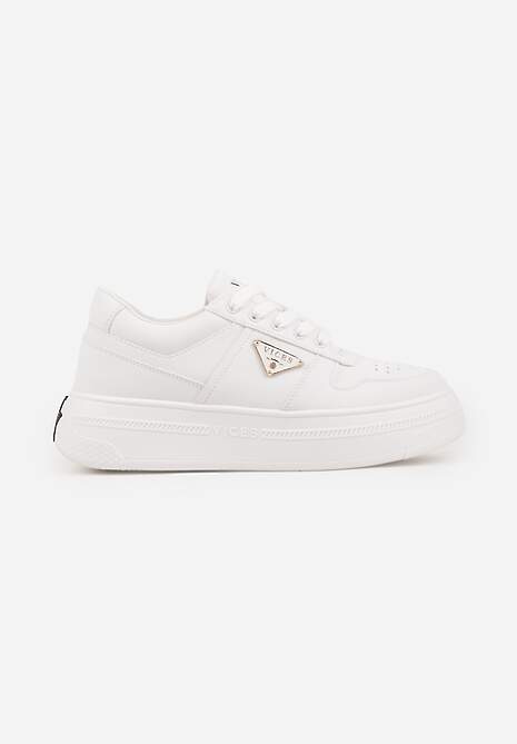 Białe Sneakersy Basic VICES na Platformie z Trójkątnym Zdobieniem Mellinata 4