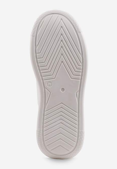 Białe Sneakersy Basic VICES na Platformie z Trójkątnym Zdobieniem Mellinata 7