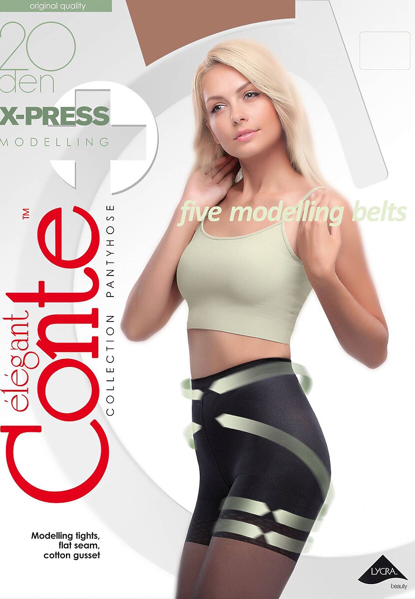 Brązowe Rajstopy Conte Model Shape 1