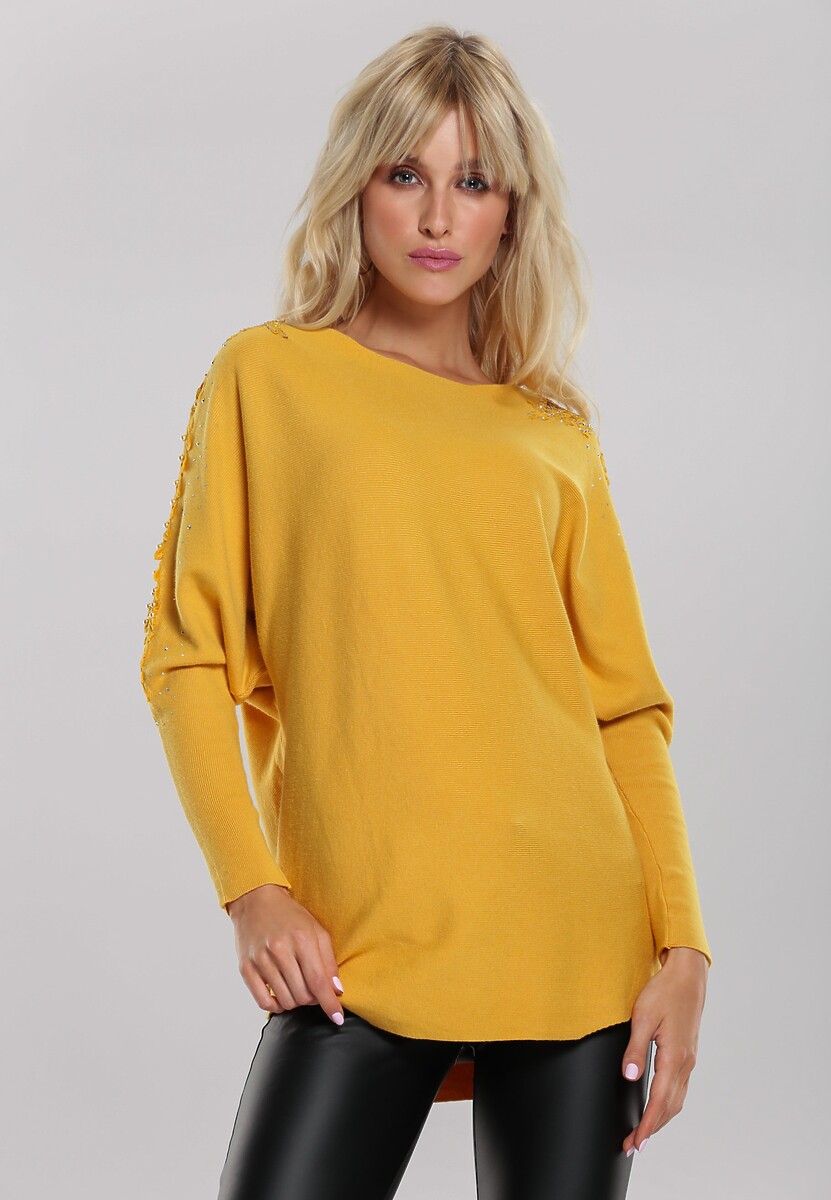 Żółty Sweter Lina 1