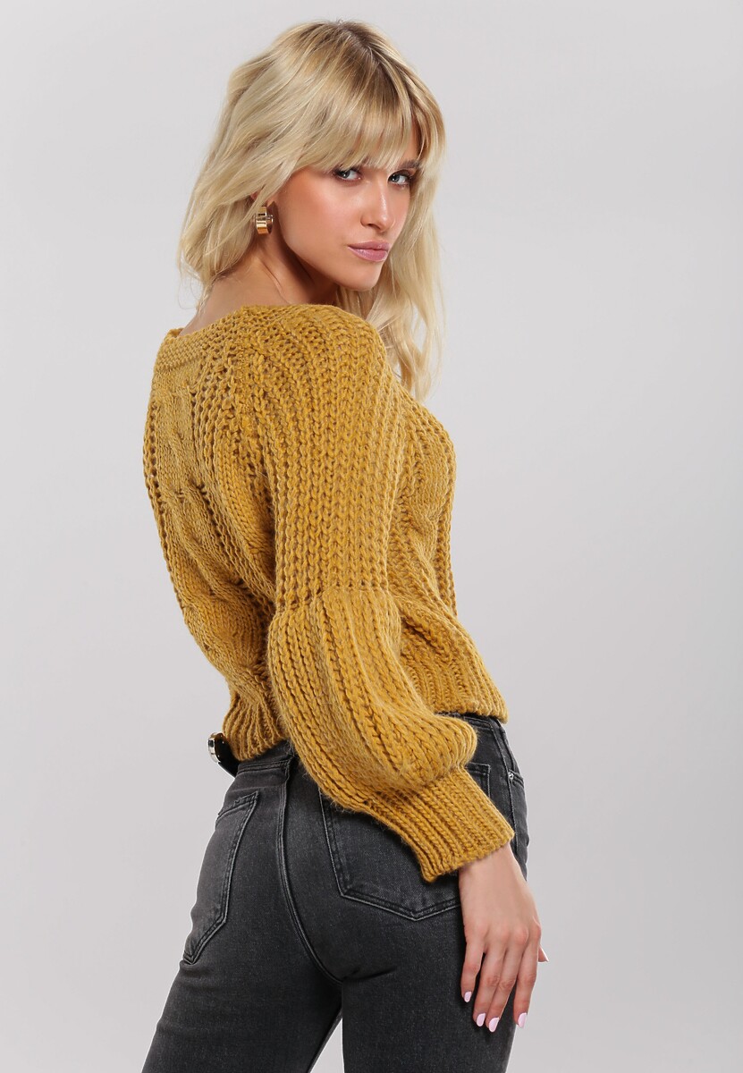 Musztardowy Sweter Quadrant 3