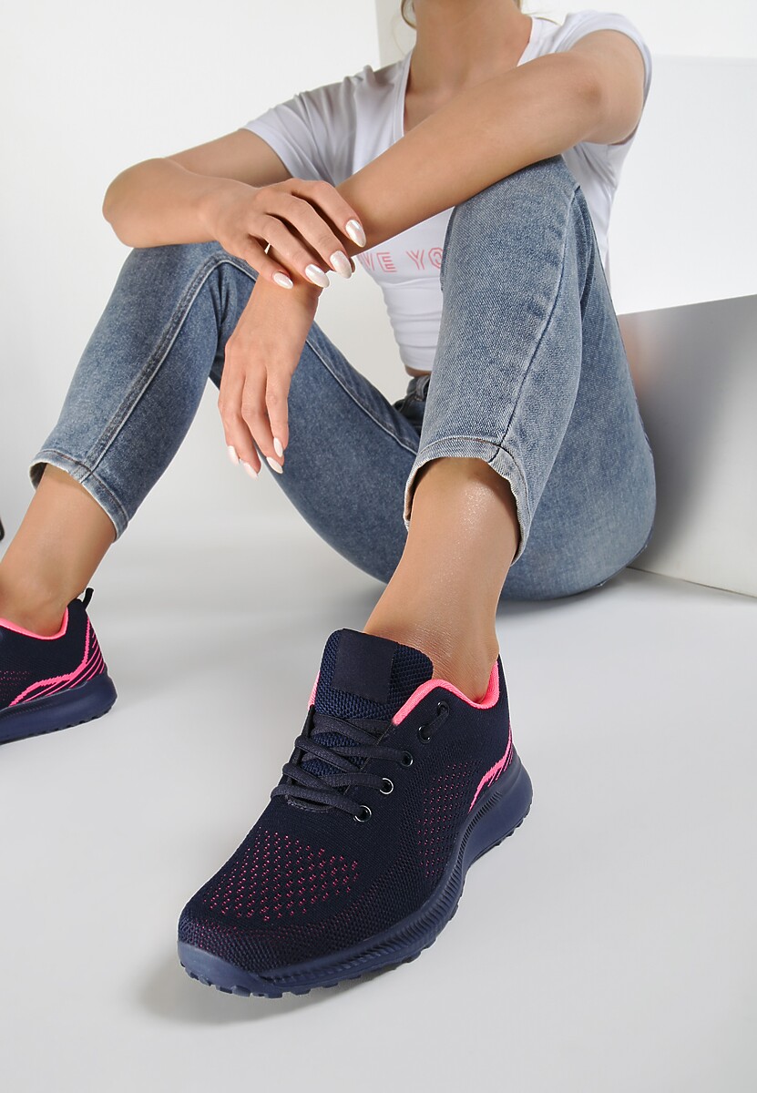 Granatowo-Fuksjowe Buty Sportowe Thalure 2