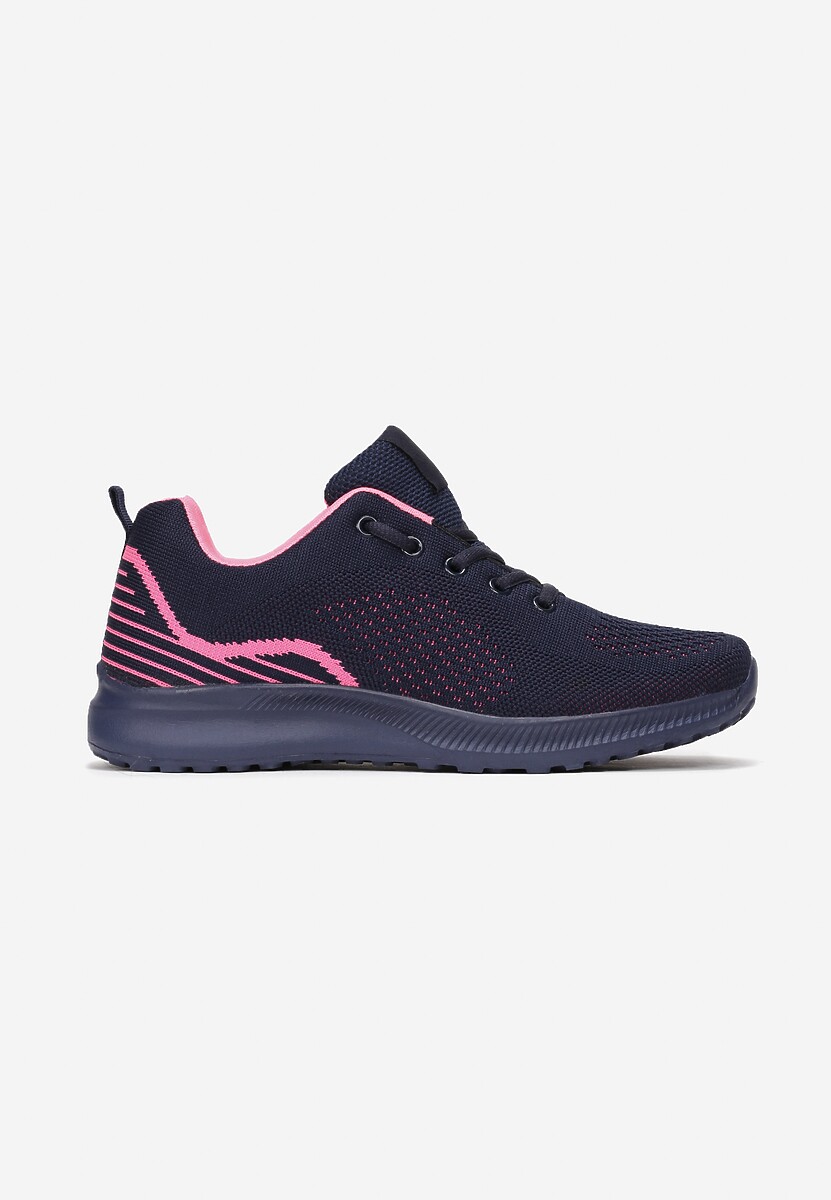 Granatowo-Fuksjowe Buty Sportowe Thalure 3