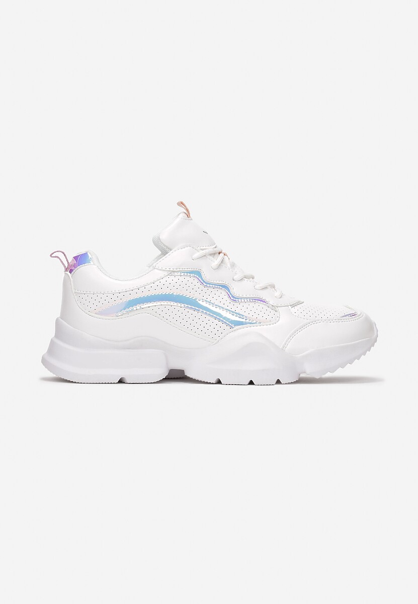Biało-Srebrne Sneakersy Auralure 3