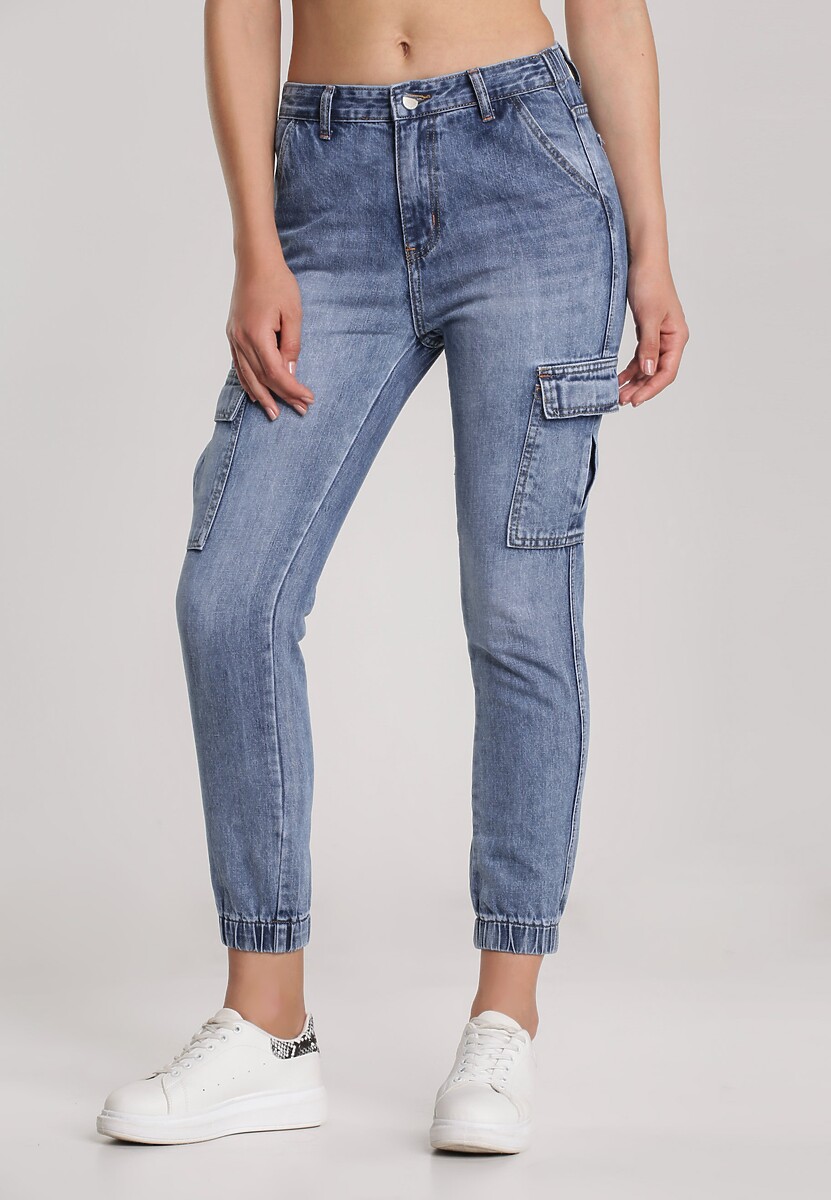 Niebieskie Jeansy Joggery Physamelle 1