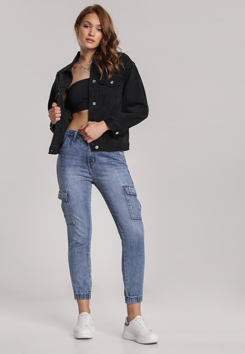 Niebieskie Jeansy Joggery Physamelle 2