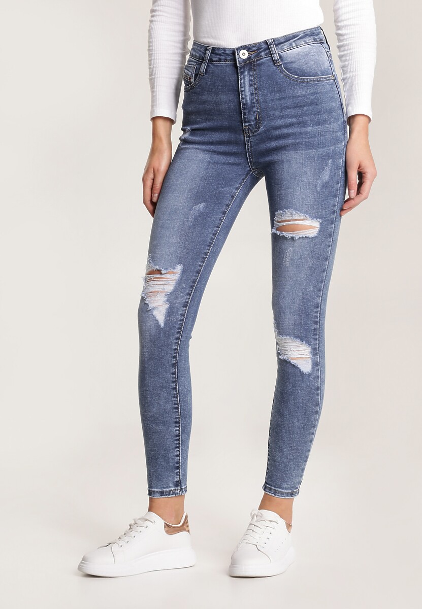 Niebieskie Jeansy Skinny Kleothera 1