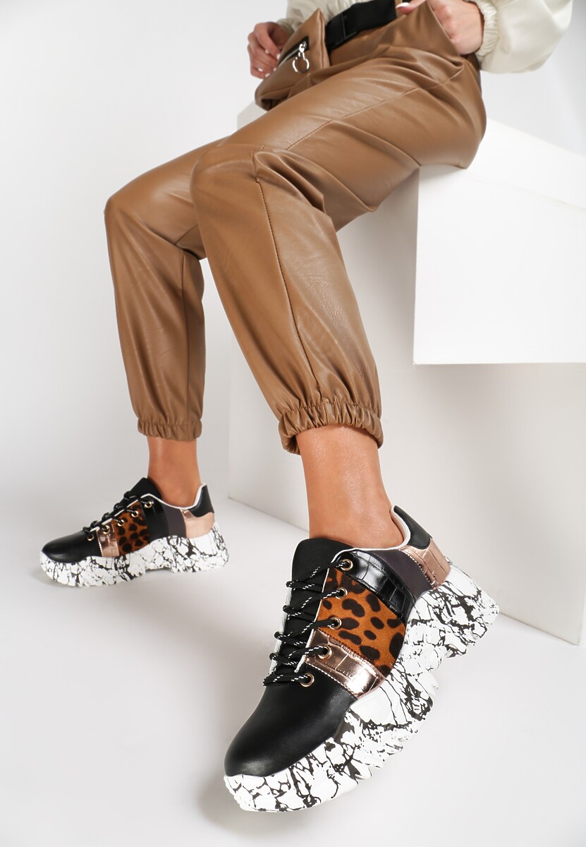 Czarne Sneakersy Kahlisa 1