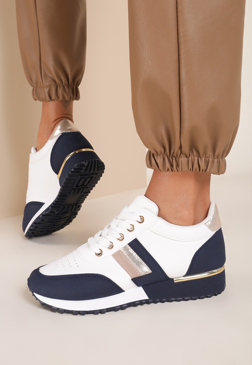 Biało-Granatowe Sneakersy Winrelle 2